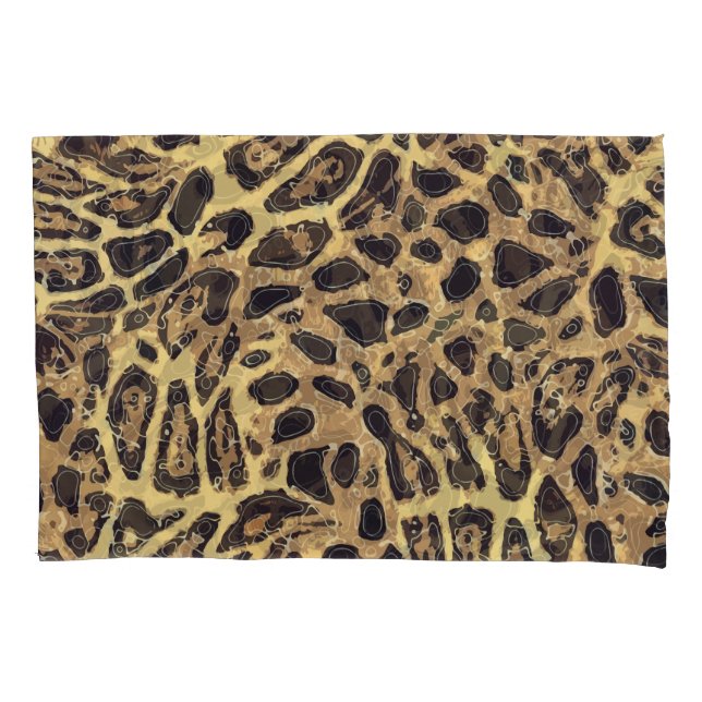 Leopard Pair of Pillowcases, Standard Size Pillowcase (Front-Left)