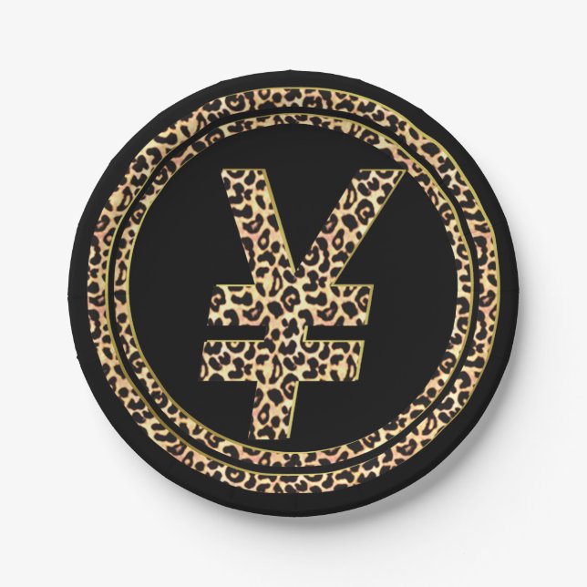Leopard ¥ paper plate (Front)
