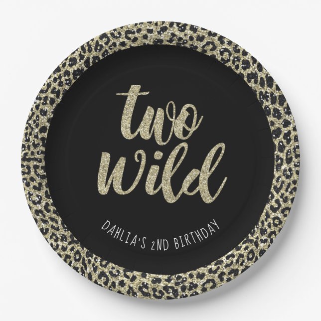 Leopard Party Plate Two Wild (Front)