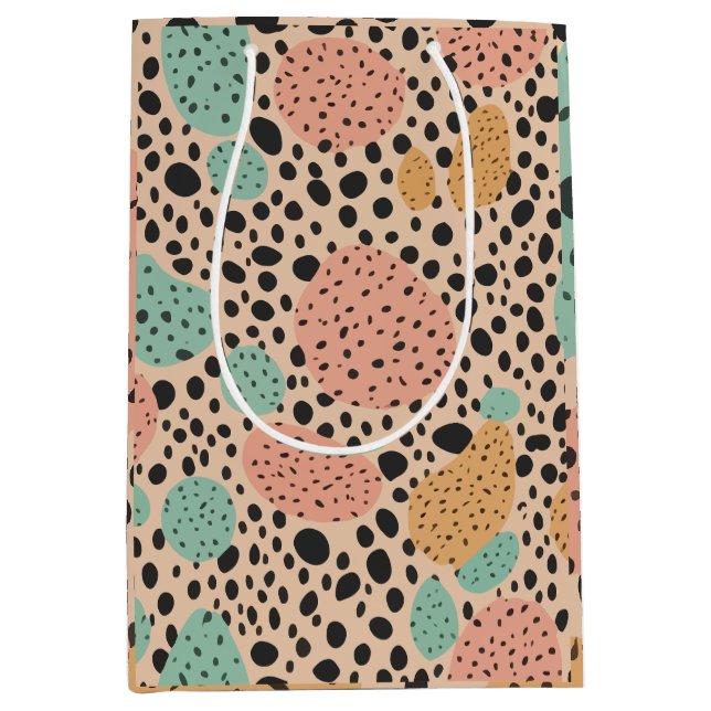 Leopard pastel artwork  medium gift bag (Front)