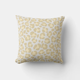 Leopard Pastel Grey Sage Yellow Cushion