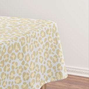 Leopard Pastel Grey Sage Yellow Tablecloth