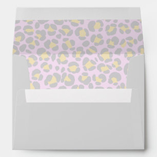 Leopard Pastel Pink Grey Yellow Envelope