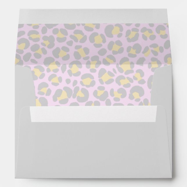 Leopard Pastel Pink Grey Yellow Envelope (Back (Bottom))