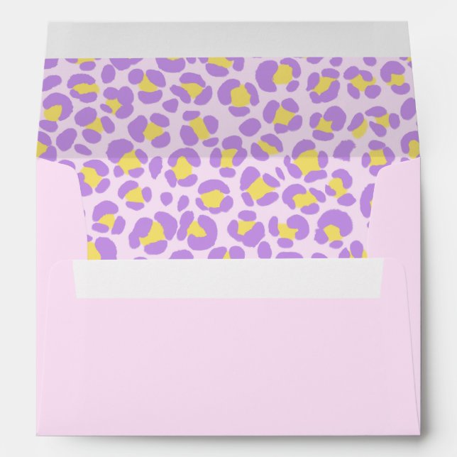 Leopard Pastel Pink Purple Yellow Envelope (Back (Bottom))