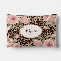 Leopard patter with light roses
