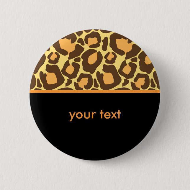Leopard Pattern 6 Cm Round Badge (Front)