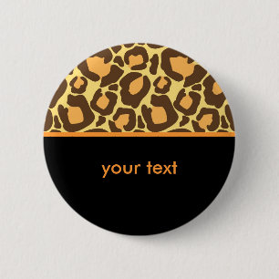 Leopard Pattern 6 Cm Round Badge