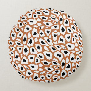 Leopard pattern, african animal print design round cushion