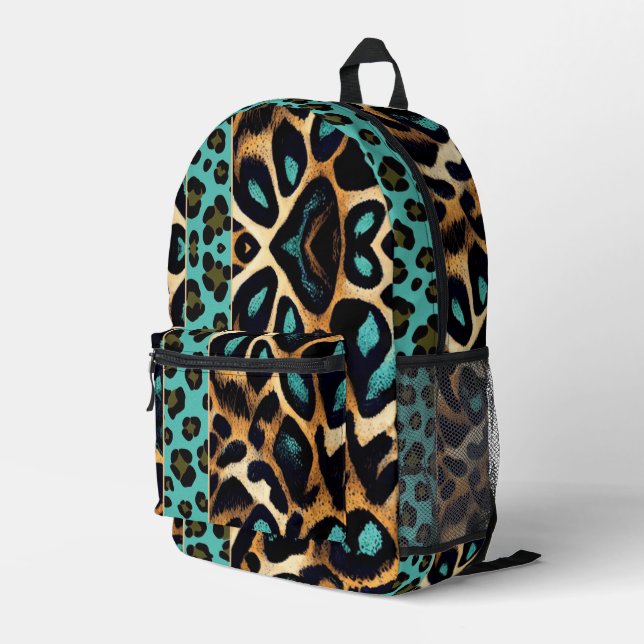 LEOPARD Pattern - Backpack (Back Corner Right)