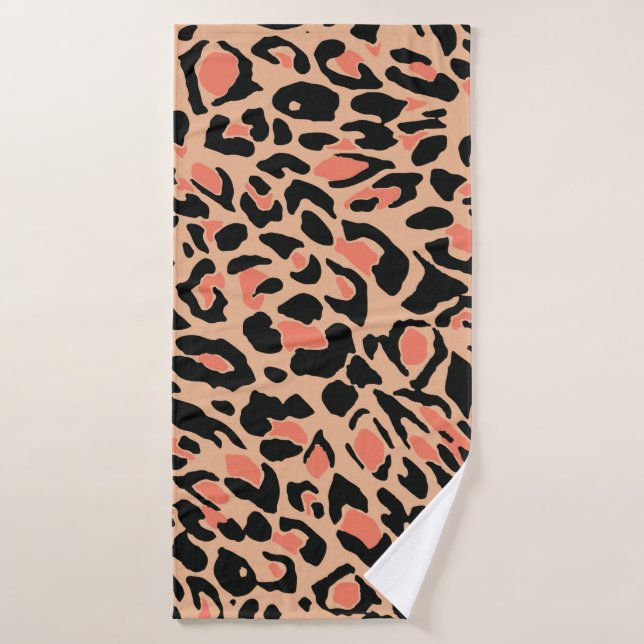 Leopard pattern bath towel (Bath Towel)