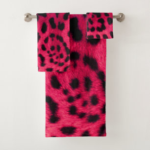 Leopard Pattern Bath Towel Set