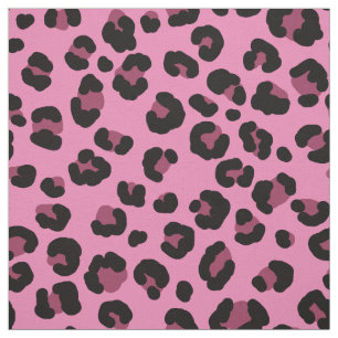 leopard pattern black and pink fabric
