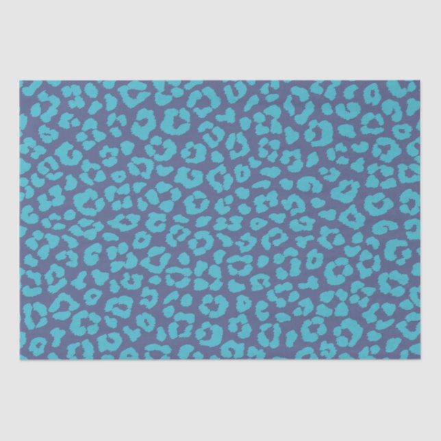Leopard Pattern-Blue- Tissue Paper (Front)