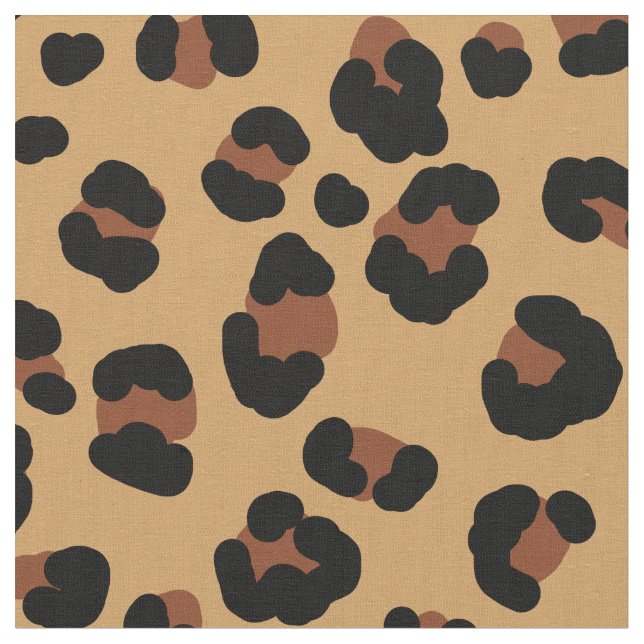 leopard pattern brown and yellow fabric (Close Up)