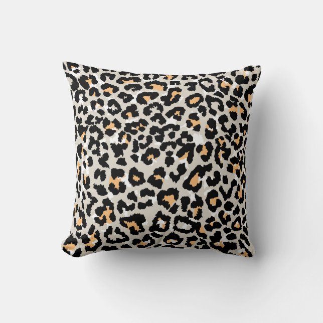 leopard pattern colored wild seamless cushion (Front)
