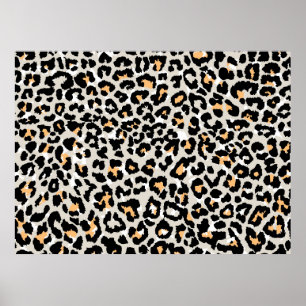leopard pattern coloured wild seamless poster