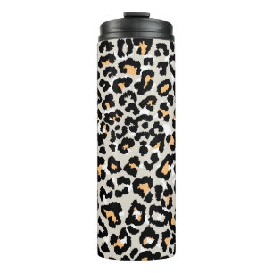 leopard pattern coloured wild seamless thermal tumbler