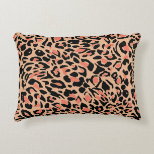 Leopard pattern decorative cushion