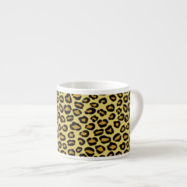 Leopard Pattern Espresso Cup (Front Right)