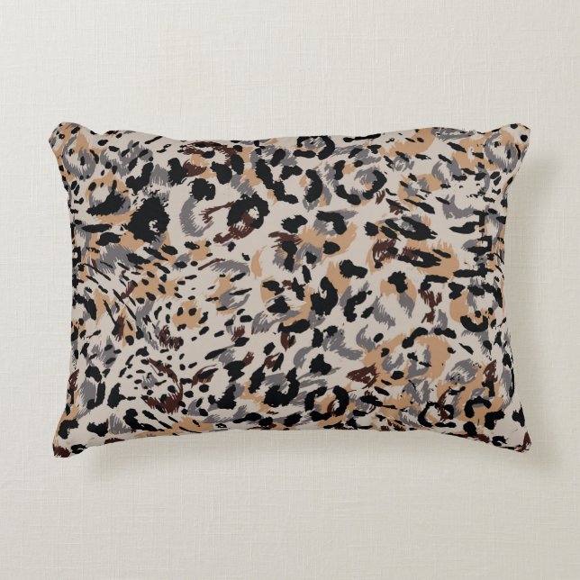 Leopard pattern, jaguar pattern, animal fur decorative cushion (Front)