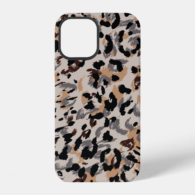 Leopard pattern, jaguar pattern, animal fur iPhone case (Back)