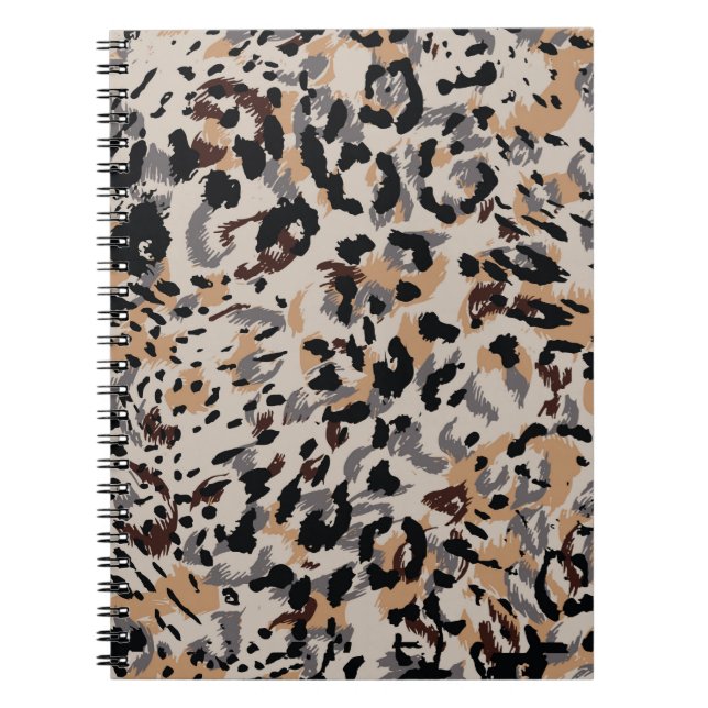 Leopard pattern, jaguar pattern, animal fur notebook (Front)