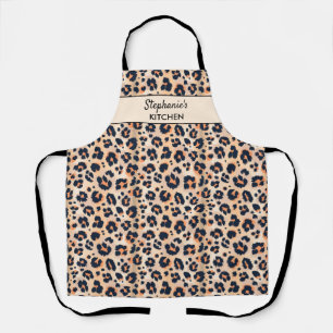 Leopard Pattern Jungle Safari Animal Print Custom Apron