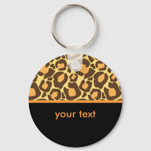 Leopard Pattern Key Ring