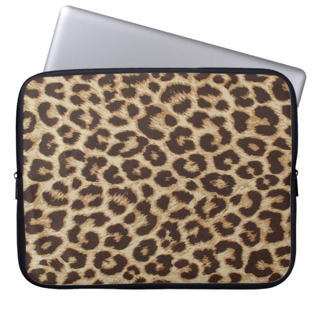 Leopard Pattern Laptop Sleeve (Front)