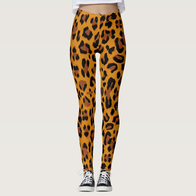 Leopard pattern leggings (Front)