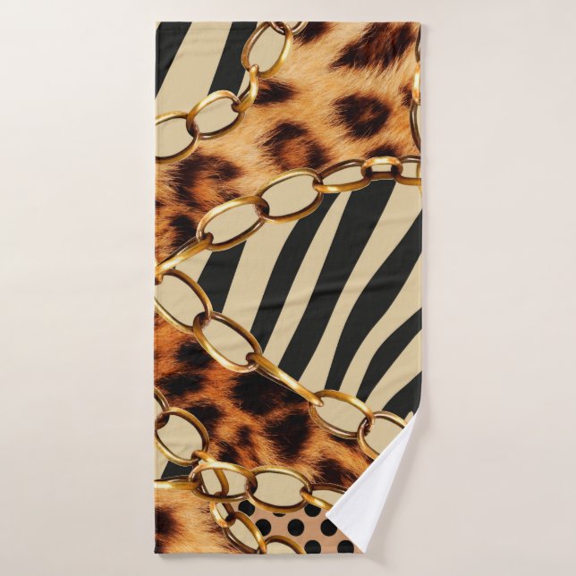 Leopard Pattern, Leopard Print, Animal print,  Bath Towel (Bath Towel)