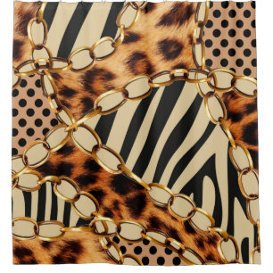 Leopard Pattern, Leopard Print, Animal print,  Shower Curtain