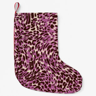 Leopard Pattern, Leopard Print, Animal print,  Small Christmas Stocking
