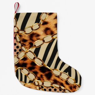 Leopard Pattern, Leopard Print, Animal print, Small Christmas Stocking