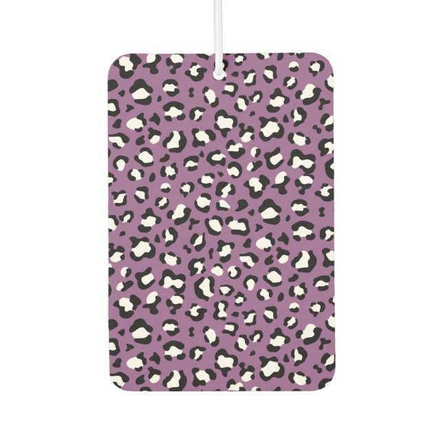 Leopard Pattern, Leopard Spots, Purple Leopard Car Air Freshener (Front)