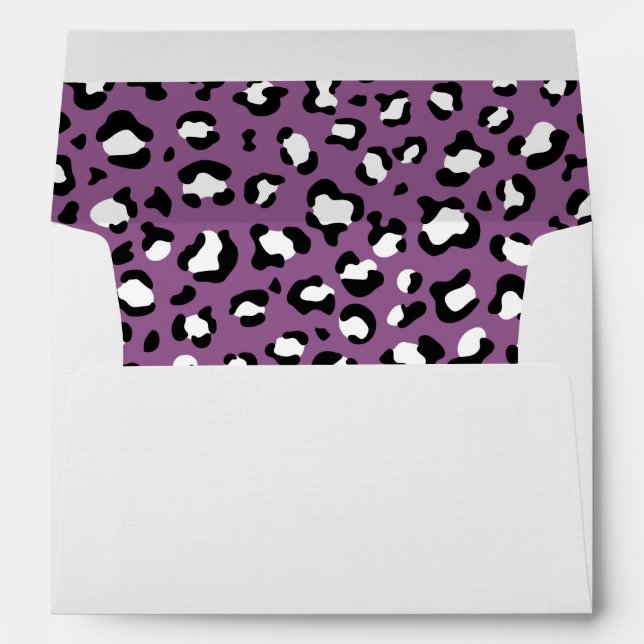 Leopard Pattern, Leopard Spots, Purple Leopard Envelope (Back (Bottom))
