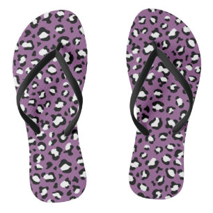 Leopard Pattern, Leopard Spots, Purple Leopard Flip Flops