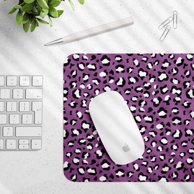 Leopard Pattern, Leopard Spots, Purple Leopard Mouse Mat (Creator Uploaded)