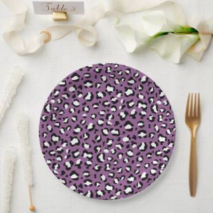 Leopard Pattern, Leopard Spots, Purple Leopard Paper Plate