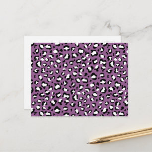 Leopard Pattern, Leopard Spots, Purple Leopard Postcard