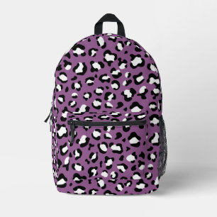 Leopard Pattern, Leopard Spots, Purple Leopard Printed Backpack