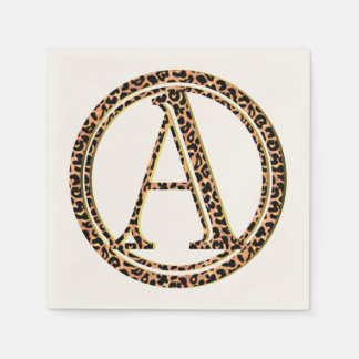 Leopard Pattern Letter A Napkin