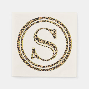 Leopard Pattern Letter "S" Napkin
