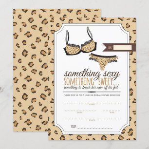 Leopard Pattern Lingerie Bridal Shower Invitation