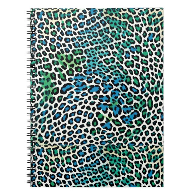 Leopard Pattern Note Green Notebook (Front)