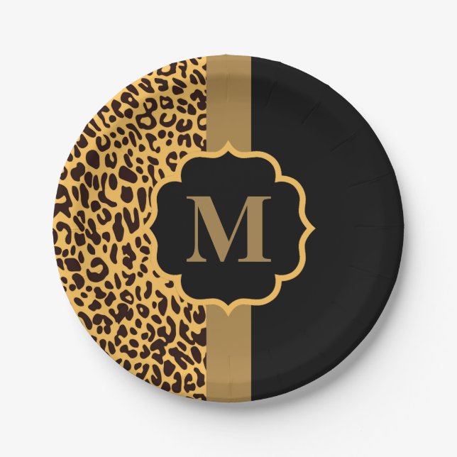 Leopard Pattern Paper Plate (Front)