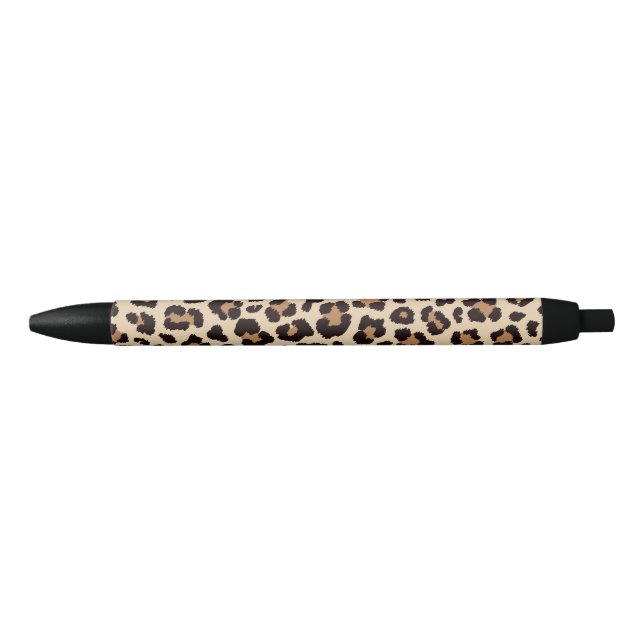 Leopard Pattern Print  Black Ink Pen (Front)