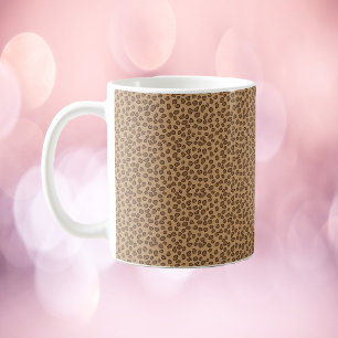 Leopard Pattern Print Brown Coffee Mug