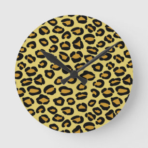 Leopard Pattern Round Clock
